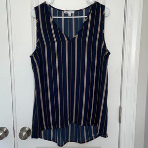 DR2 Navy Striped Tank Top